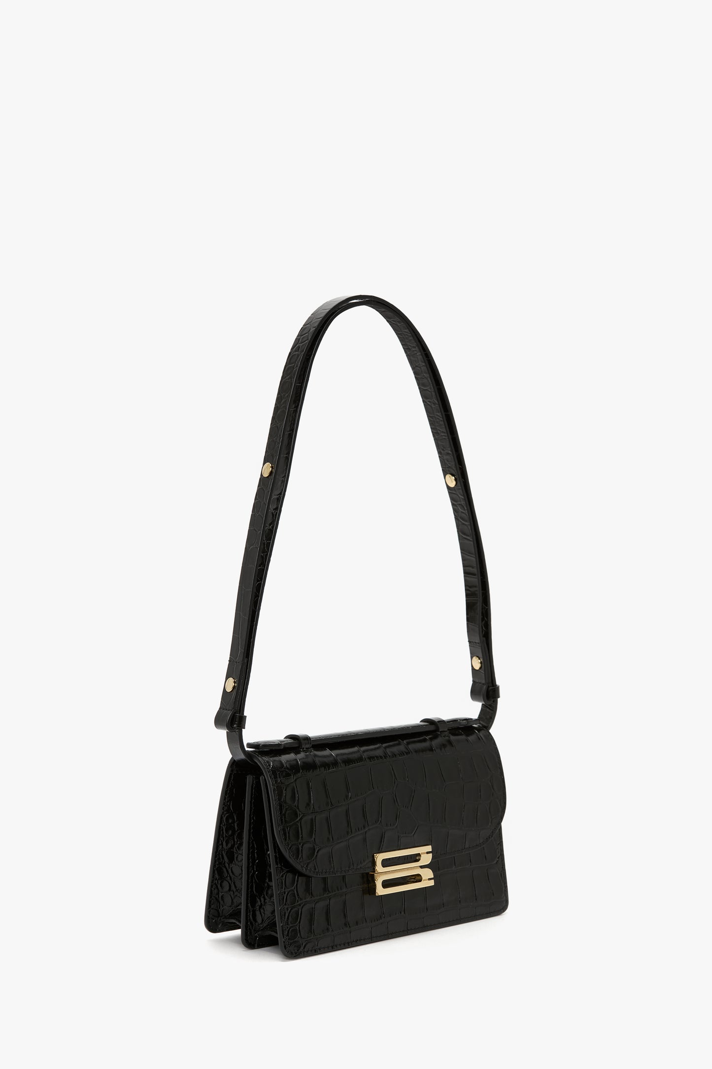 Small Dorian Bag In Embossed Black Leather