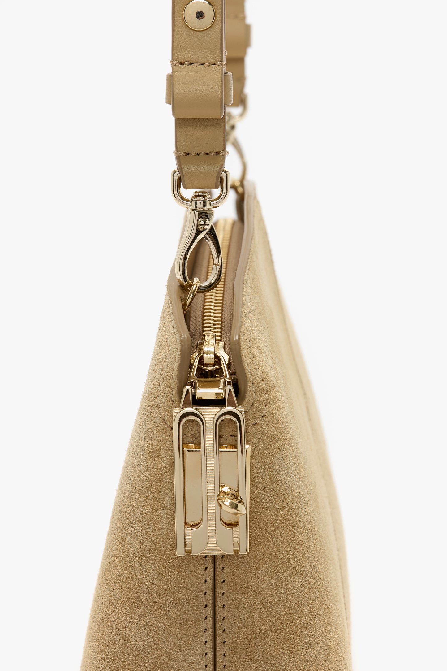 Victoria Crossbody Bag In Sand Suede