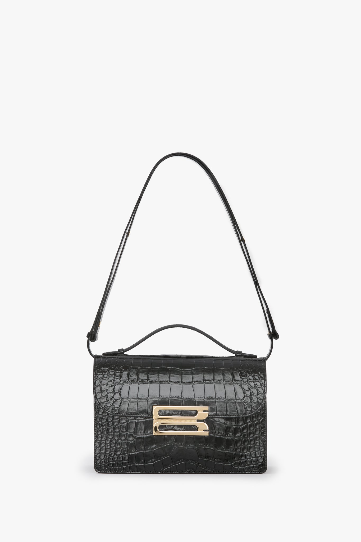 Dorian Bag In Embossed Black Leather