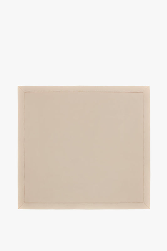 A Foulard in Taupe Leather desk mat with visible stitching along the edges, displayed on a plain white background.