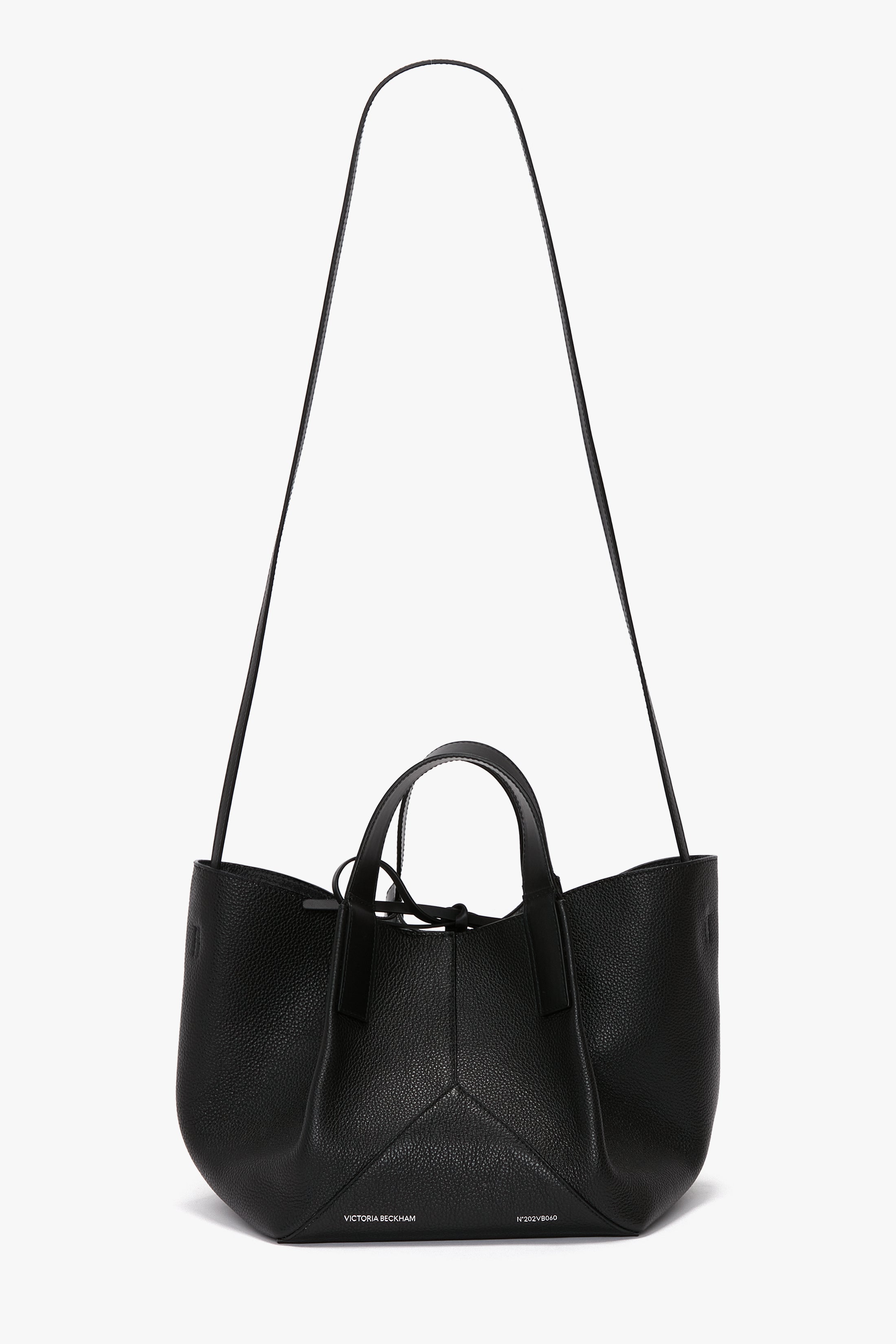 W11 Mini Tote Bag In Black Leather Victoria Beckham