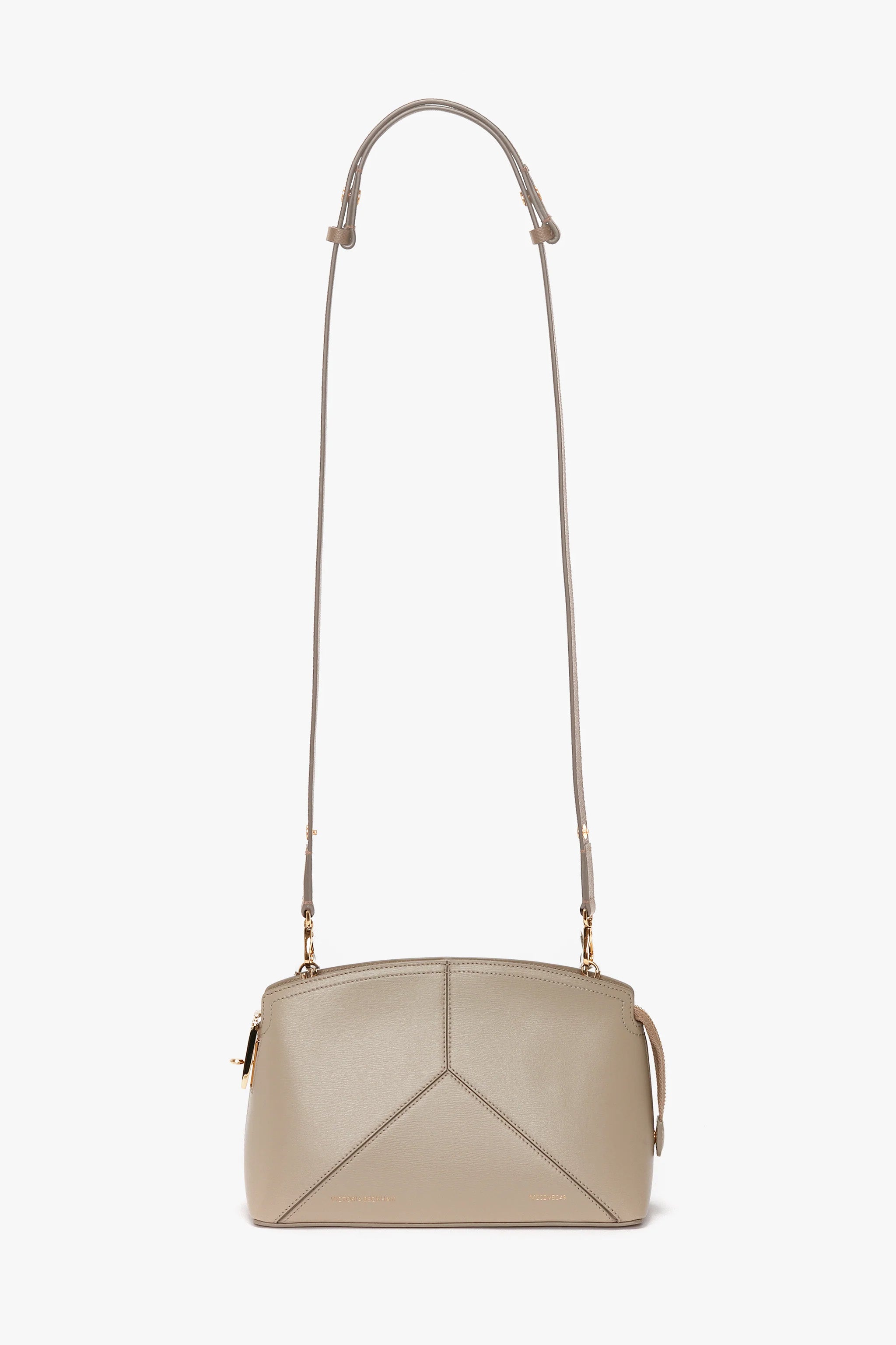 Victoria Crossbody Bag In Taupe Leather Victoria Beckham