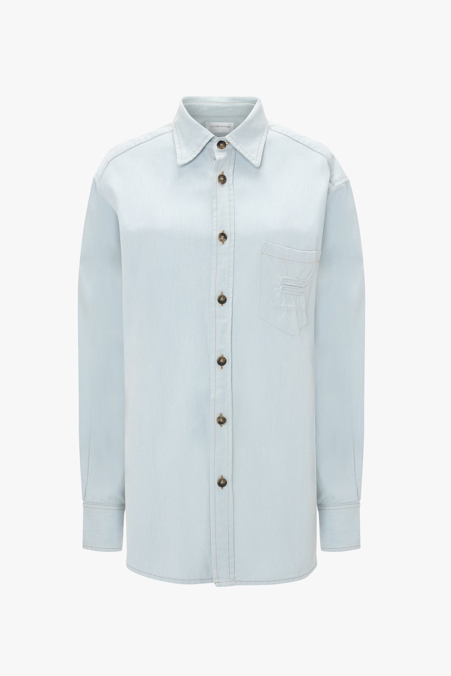 Oversized Men's Shirt In Light Azul