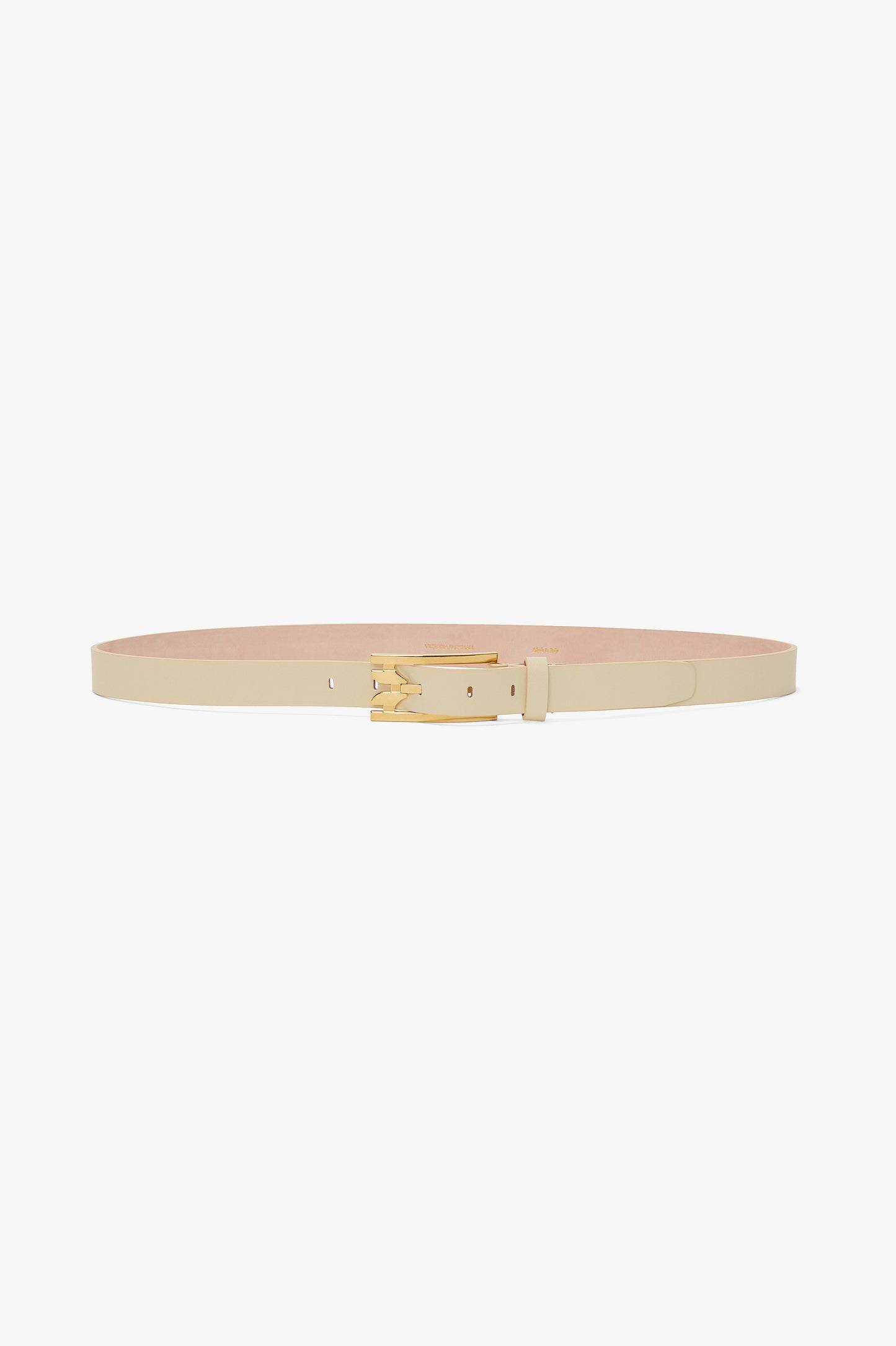 Dorian Pin-Buckle Belt In Ivory Smooth Leather