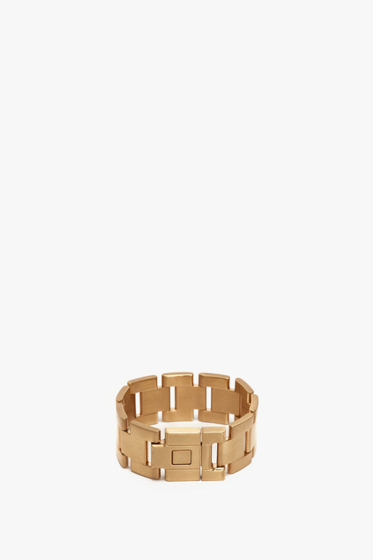 Exclusive Jumbo Chain Bracelet in Brushed Gold by Victoria Beckham on a plain white background.