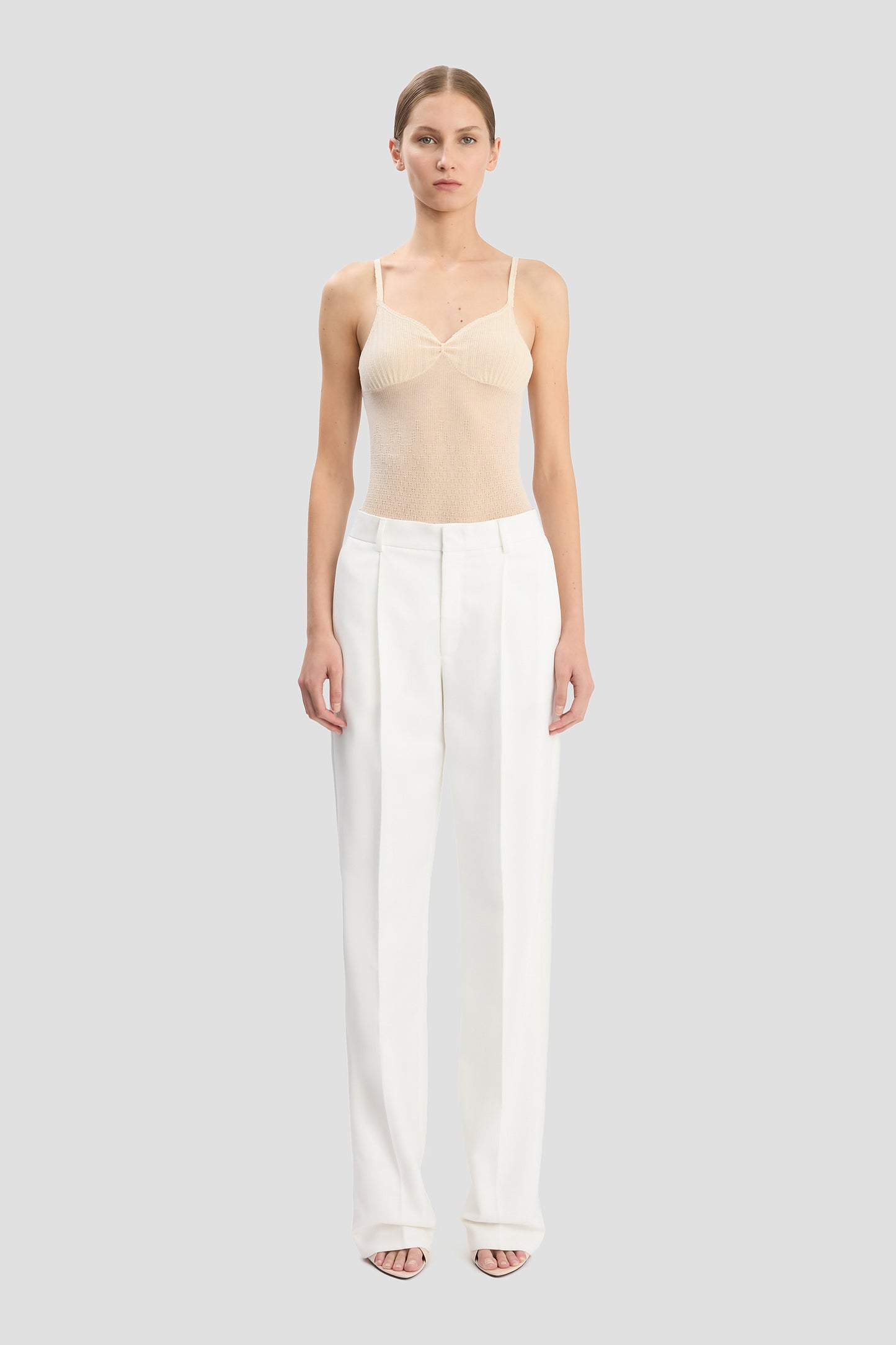 Tailored Straight Leg Trouser In Ivory
