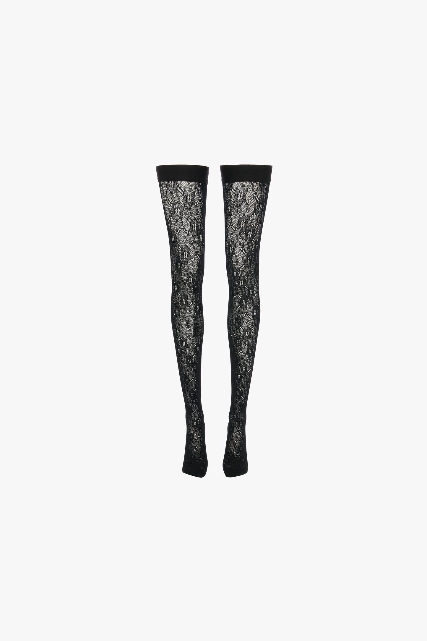 VB Monogram Lace Hold-Ups In Black