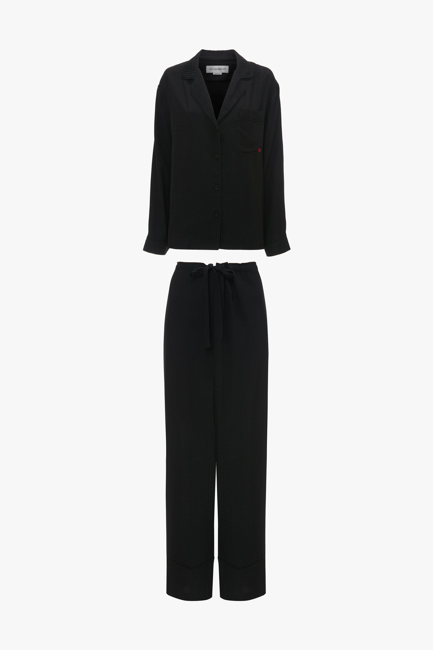 VB Monogram Pyjama Sleep Set In Black