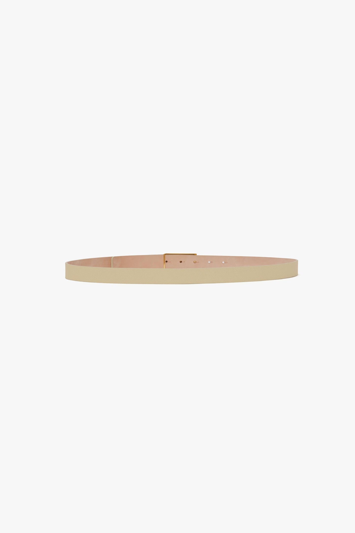 Dorian Belt In Ivory Grained Leather