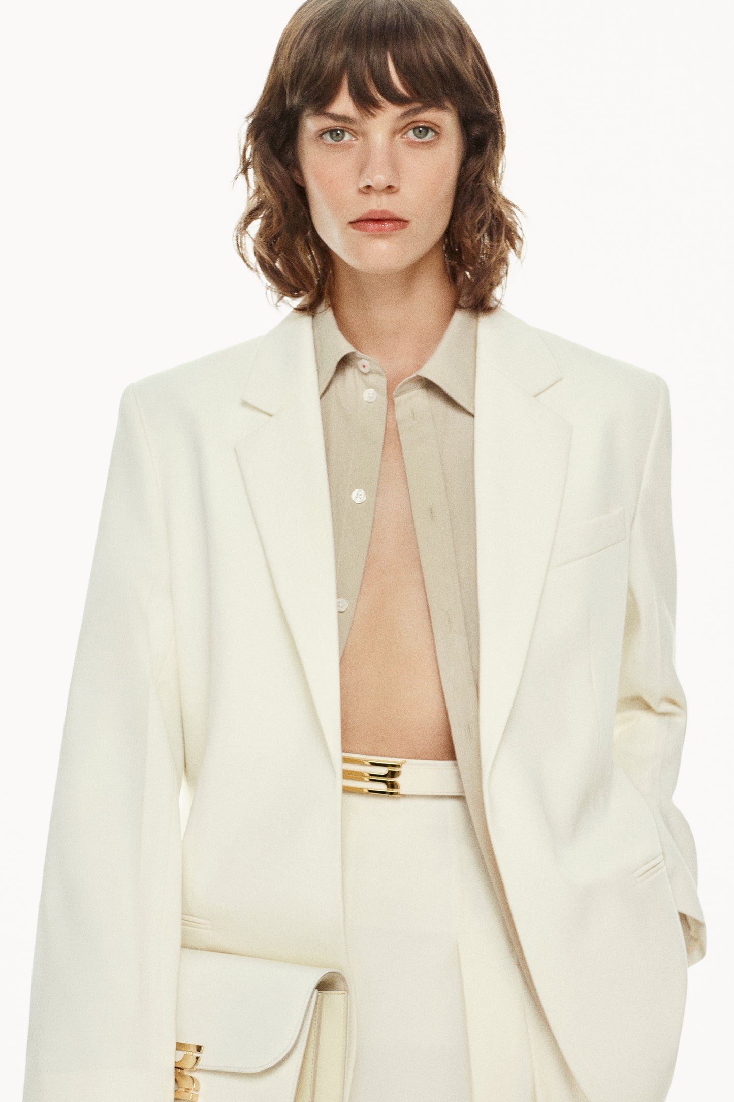 Classic Tailored Jacket In Ivory