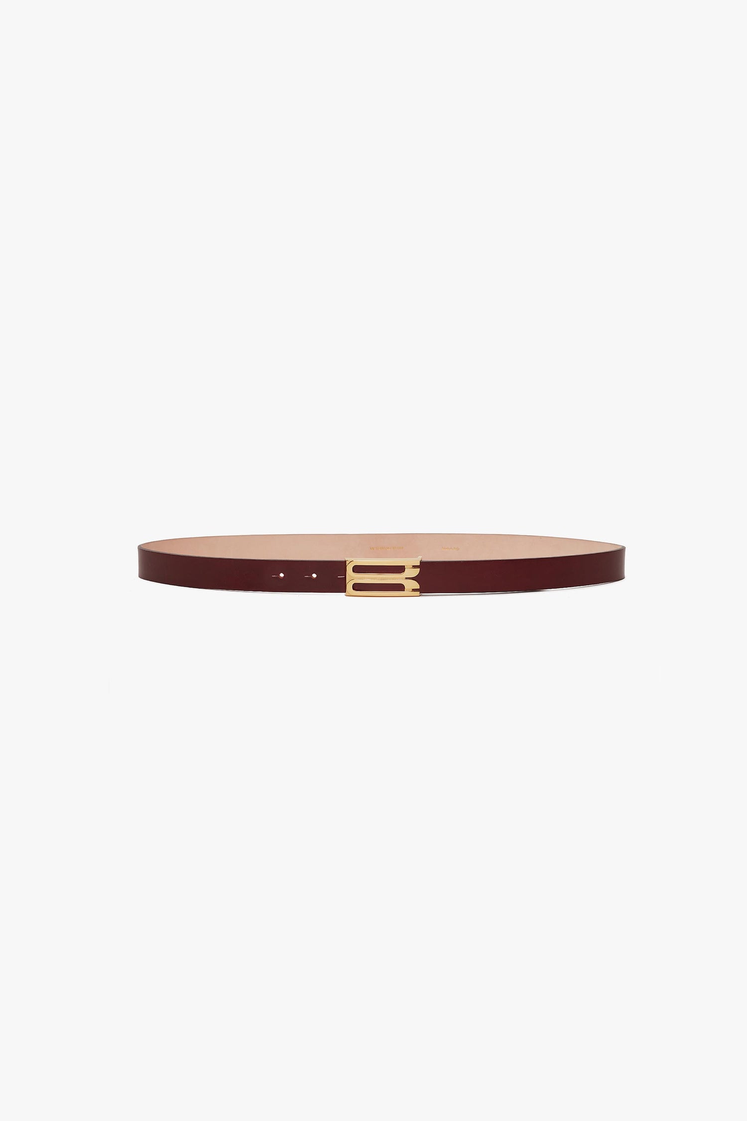 Dorian Belt In Burgundy Glossed Leather