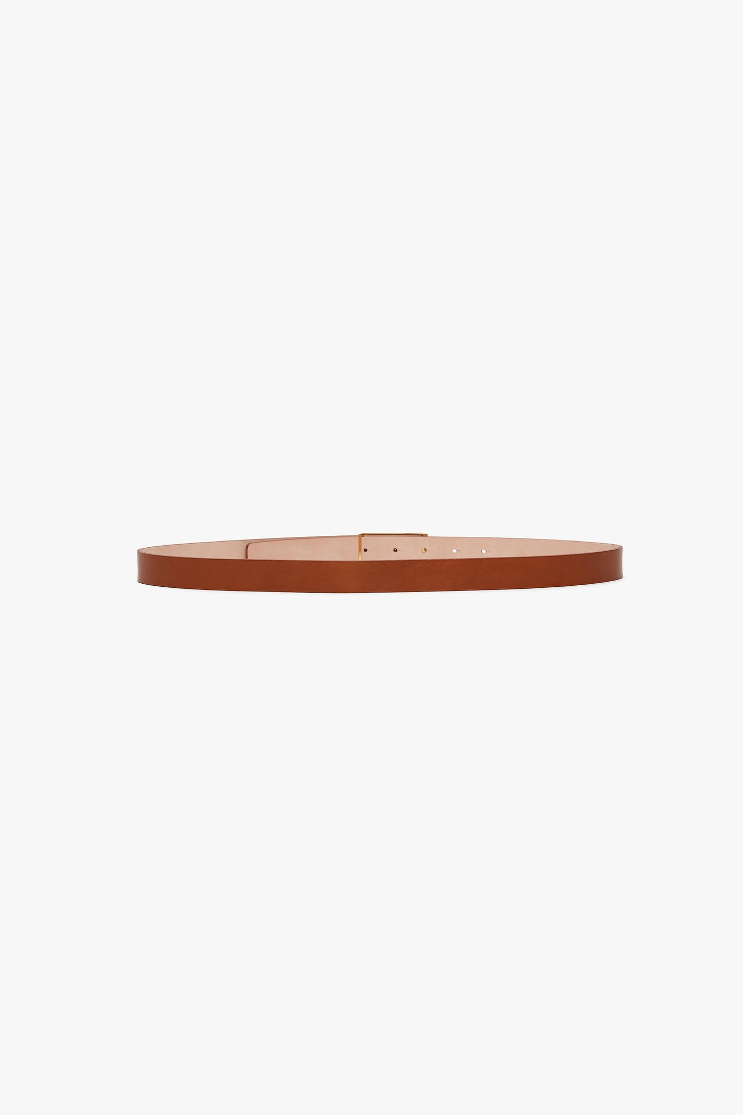 Dorian Belt In Tan Glossed Leather