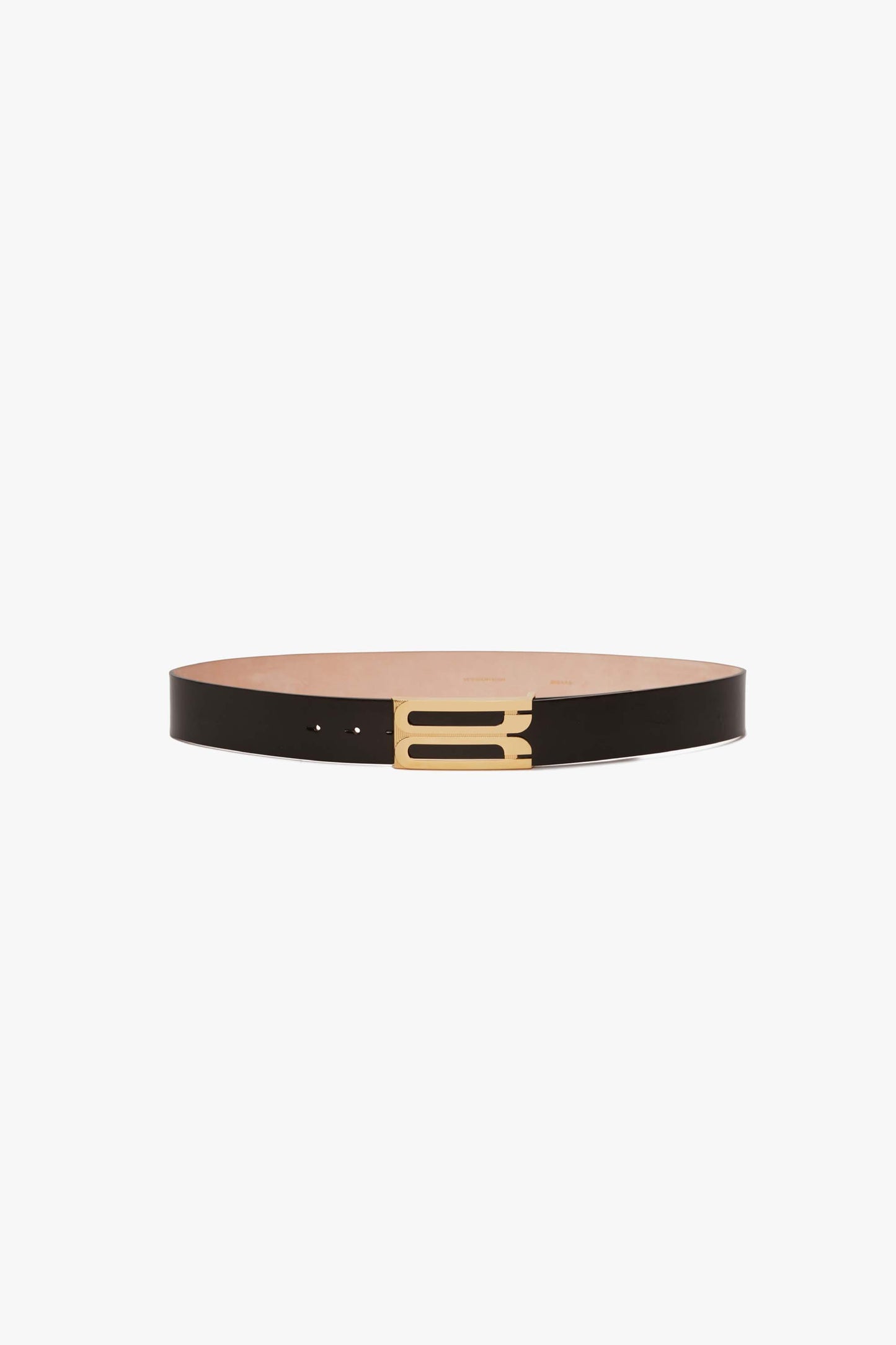 Jumbo Dorian Belt In Black Glossed Leather