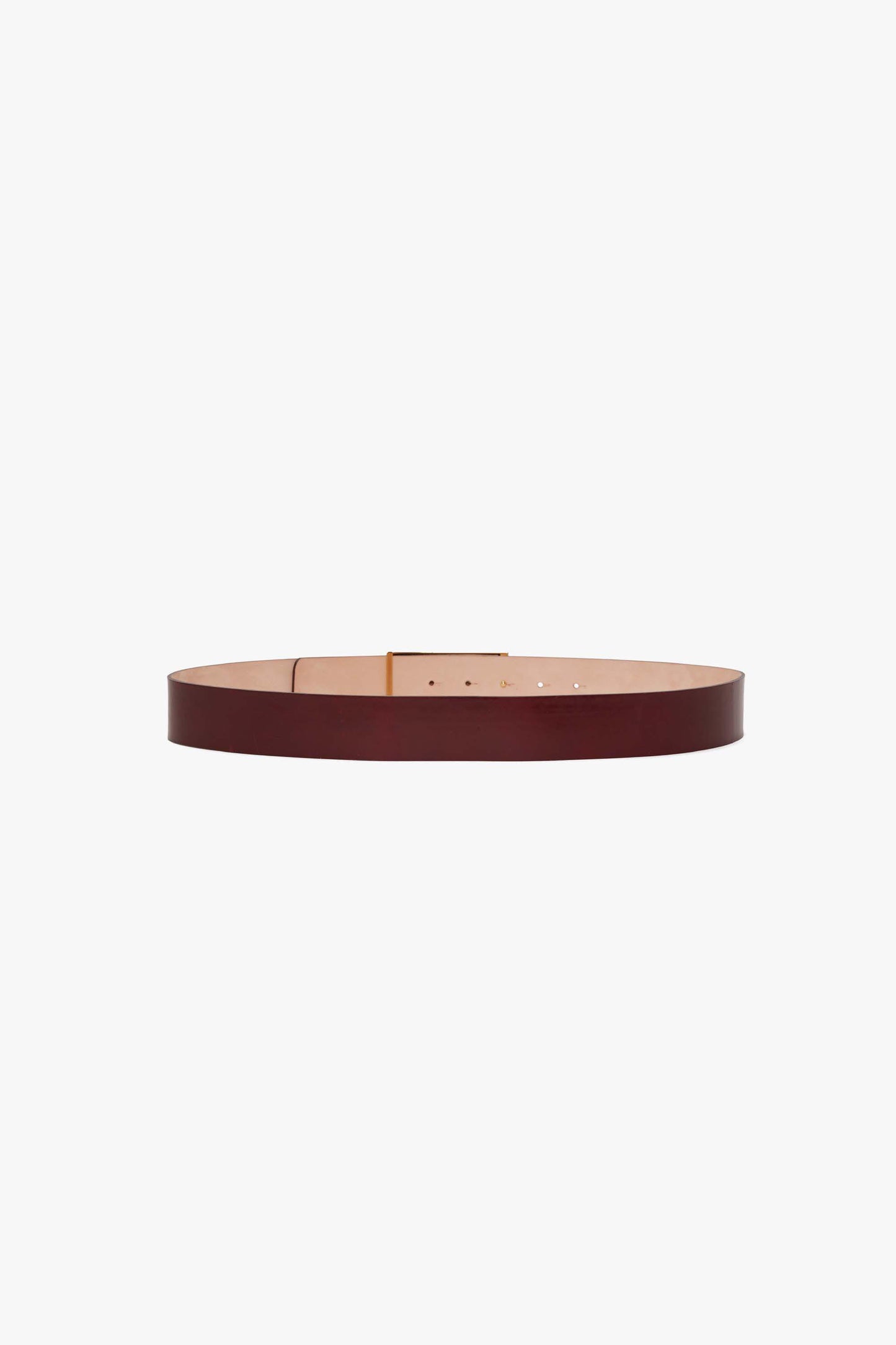 Jumbo Dorian Belt In Burgundy Glossed Leather
