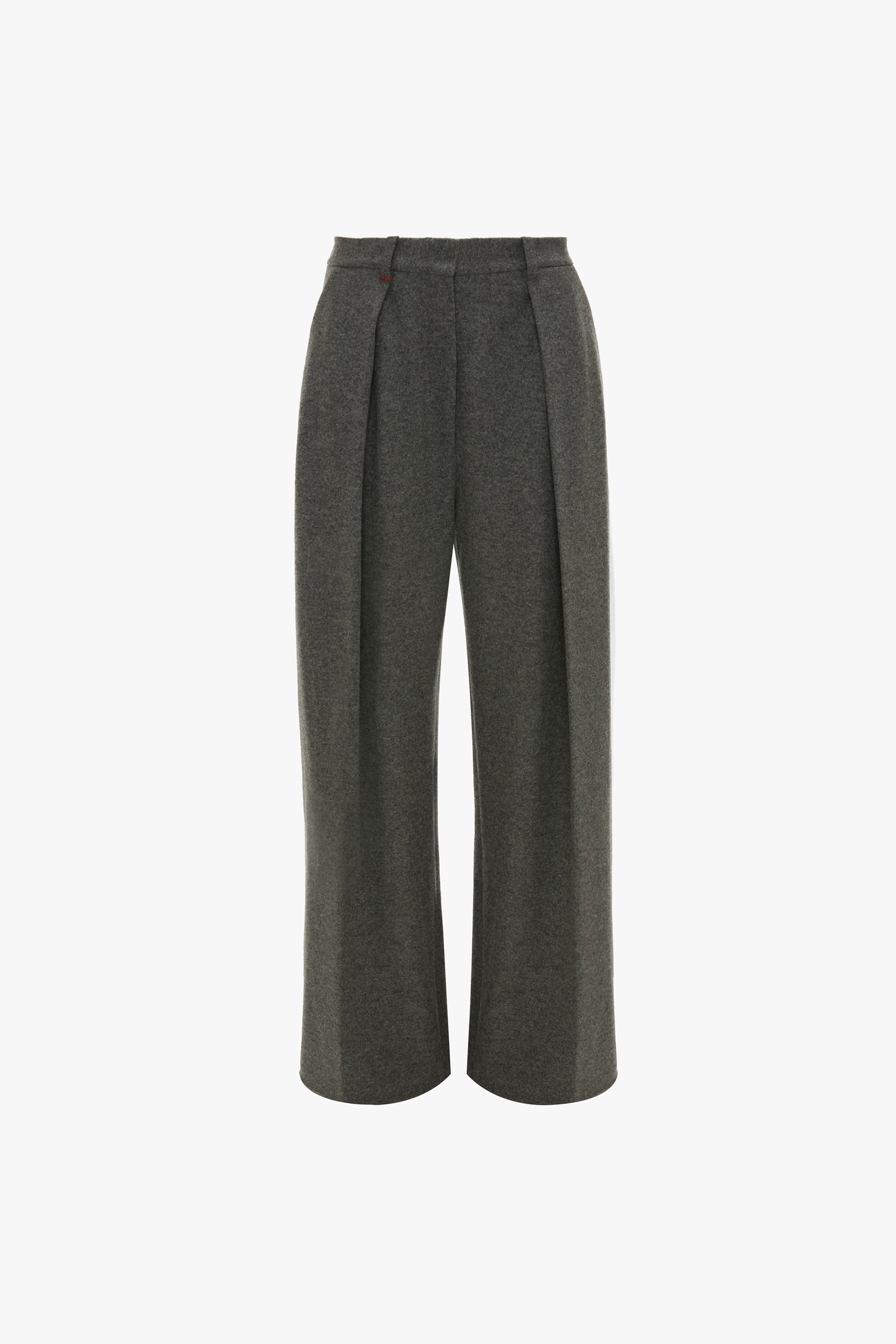 Wide Leg Trouser In Grey Melange