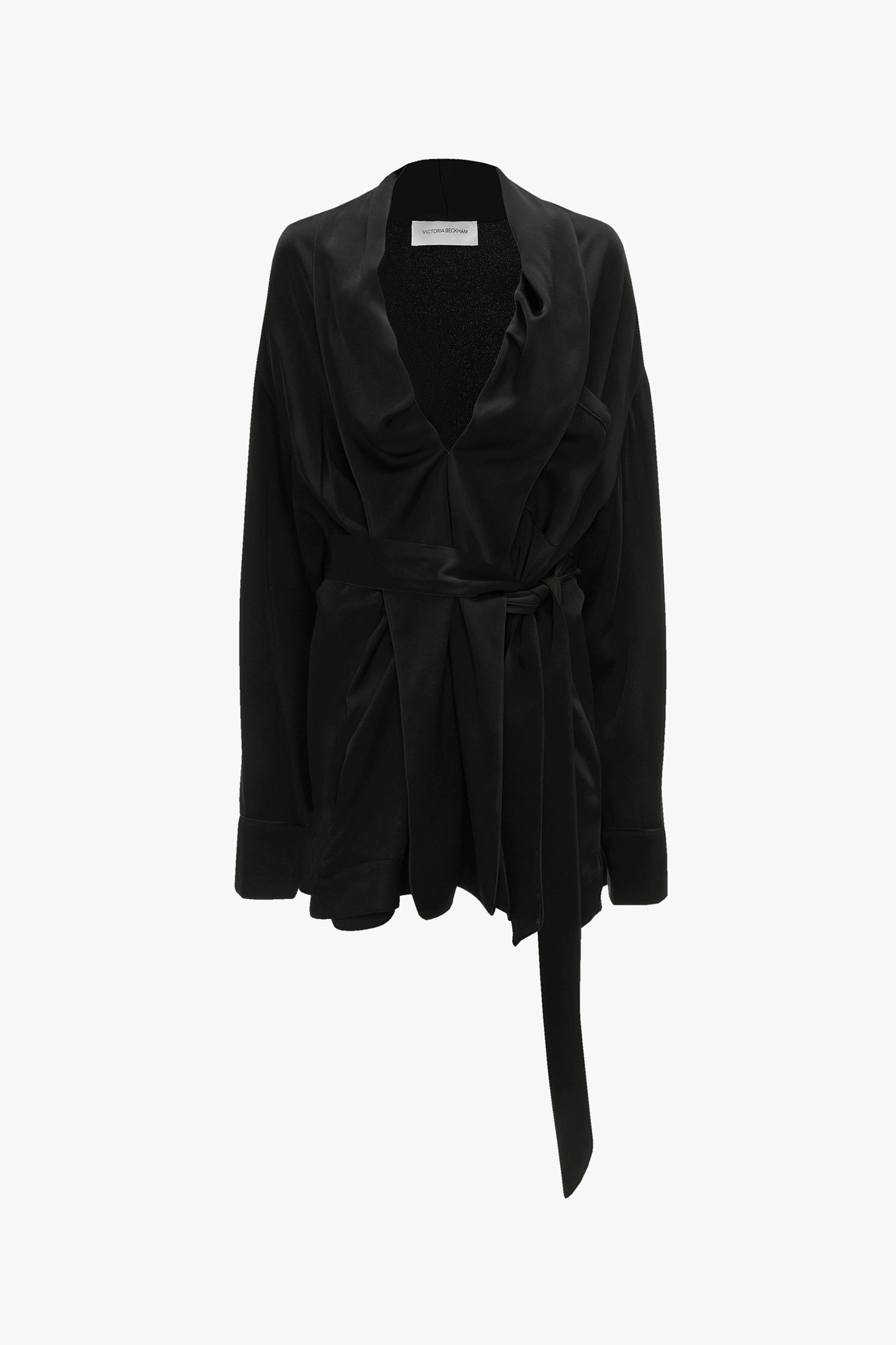 Wrap Mini Dress In Black