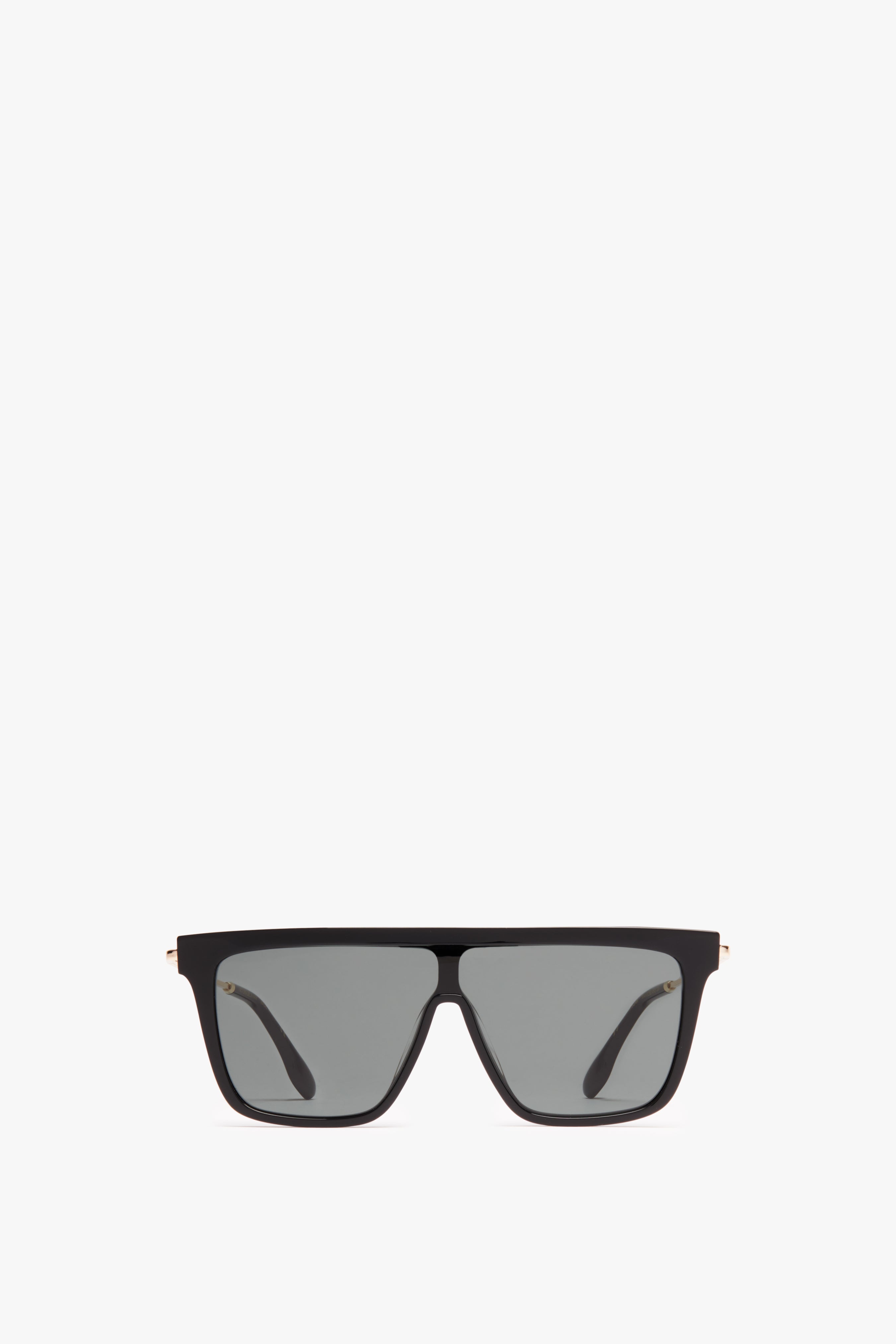 Rectangular Shield Sunglasses In Black – Victoria Beckham