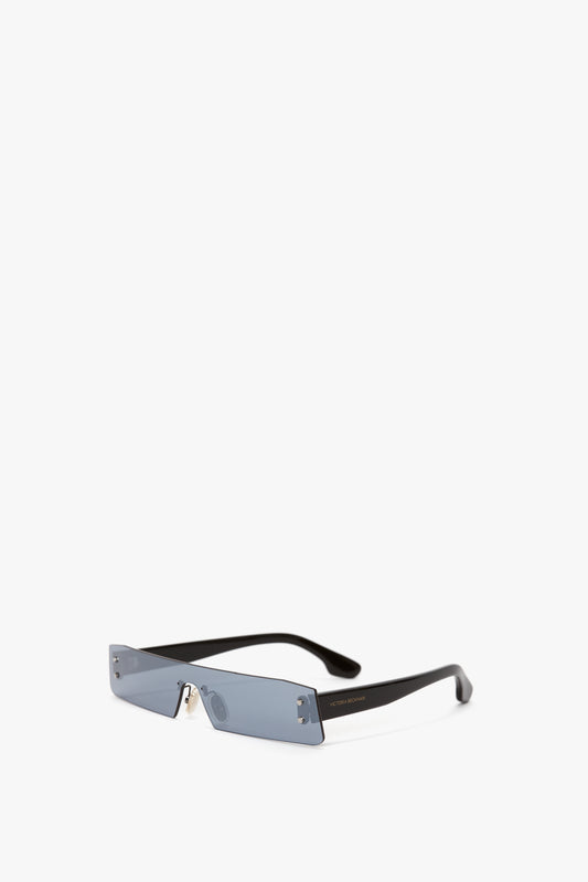 Mini Visor Sunglasses In Blue-Mirror