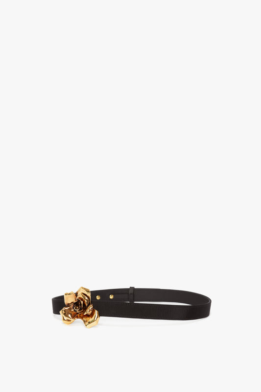 Exclusive Flower Belt in Black and Gold by Victoria Beckham