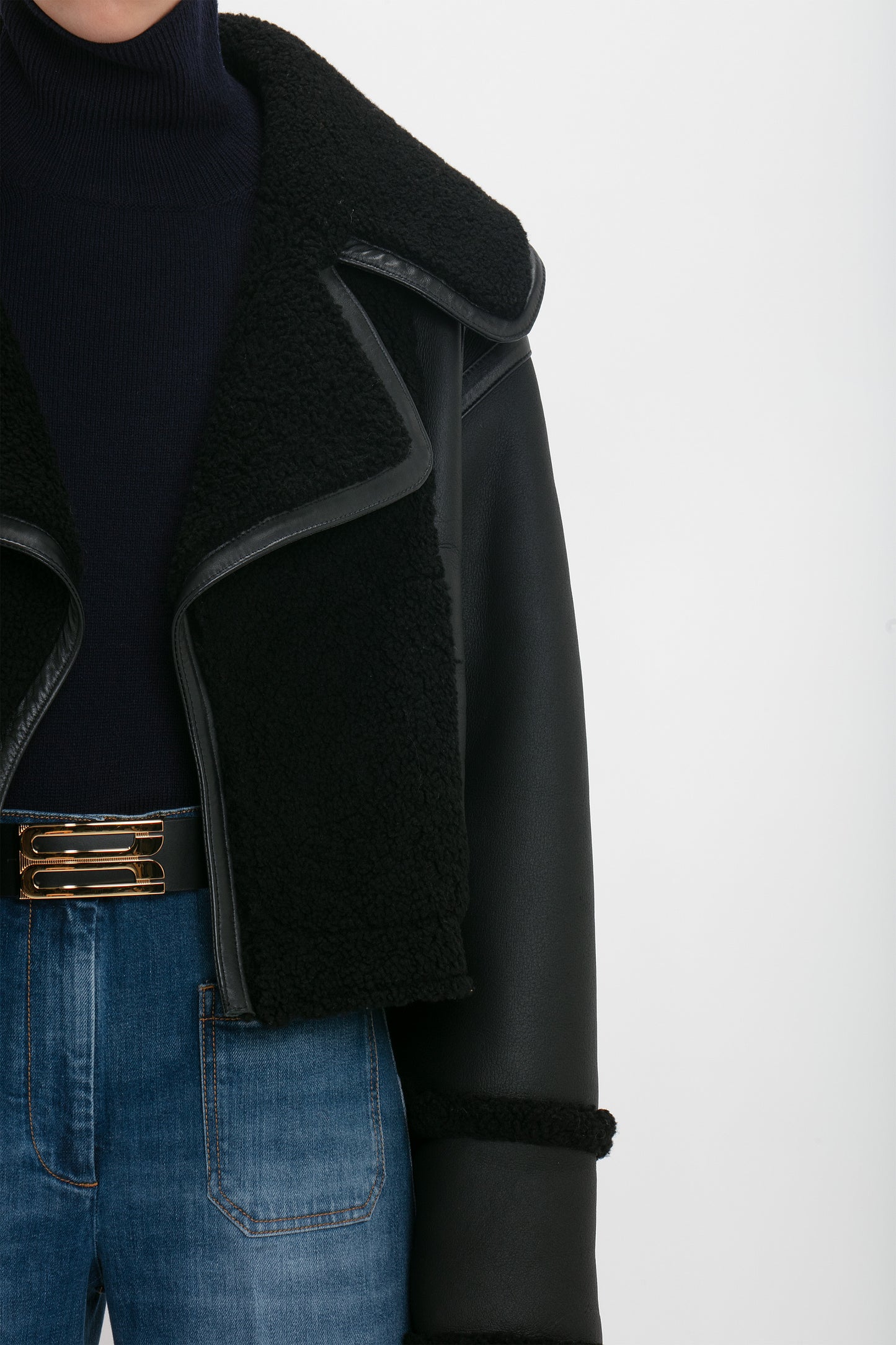 Shearling Jacket In Black