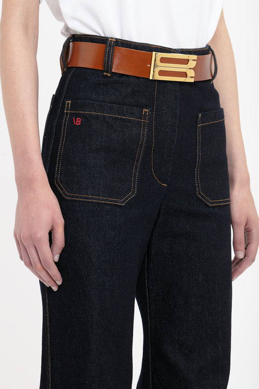 Alina High Waisted Jean In Dark Indigo Rinse