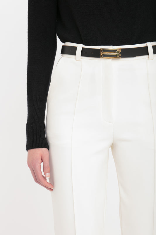 Cropped Kick Trouser In Ivory