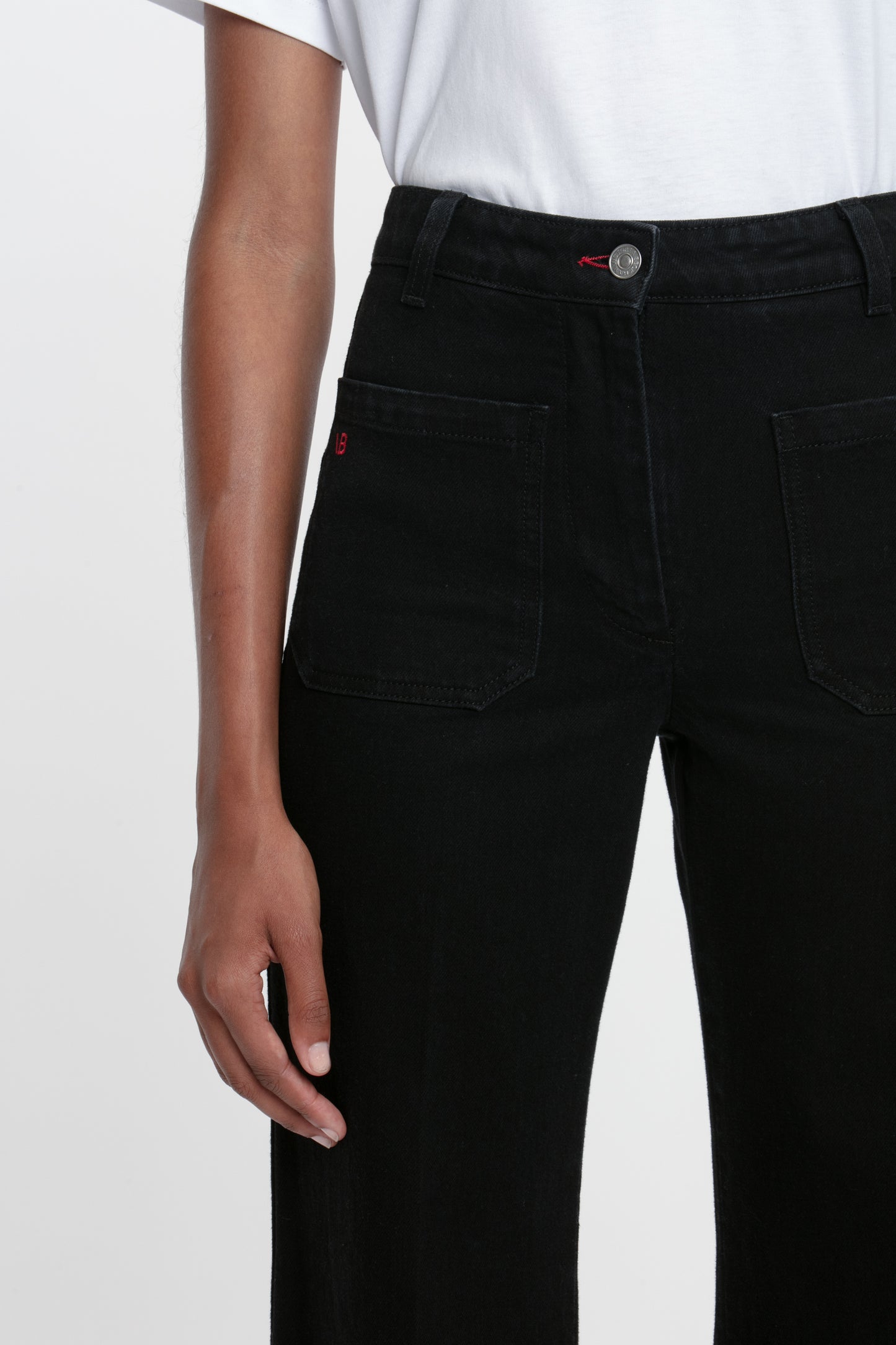 Alina Stretch High Waisted Jean In Washed Black