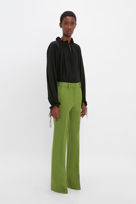 Tailored Women's Trousers - Wide Leg, Straight Cut & Pleated