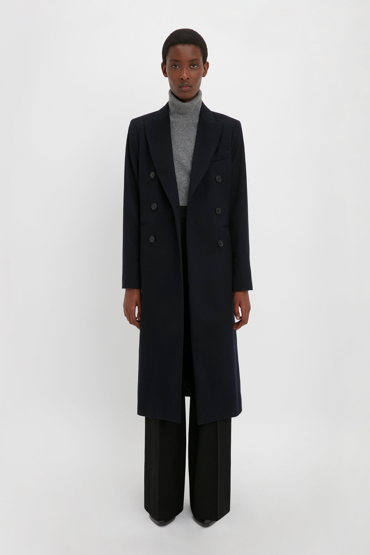 Tailored Slim Coat In Midnight