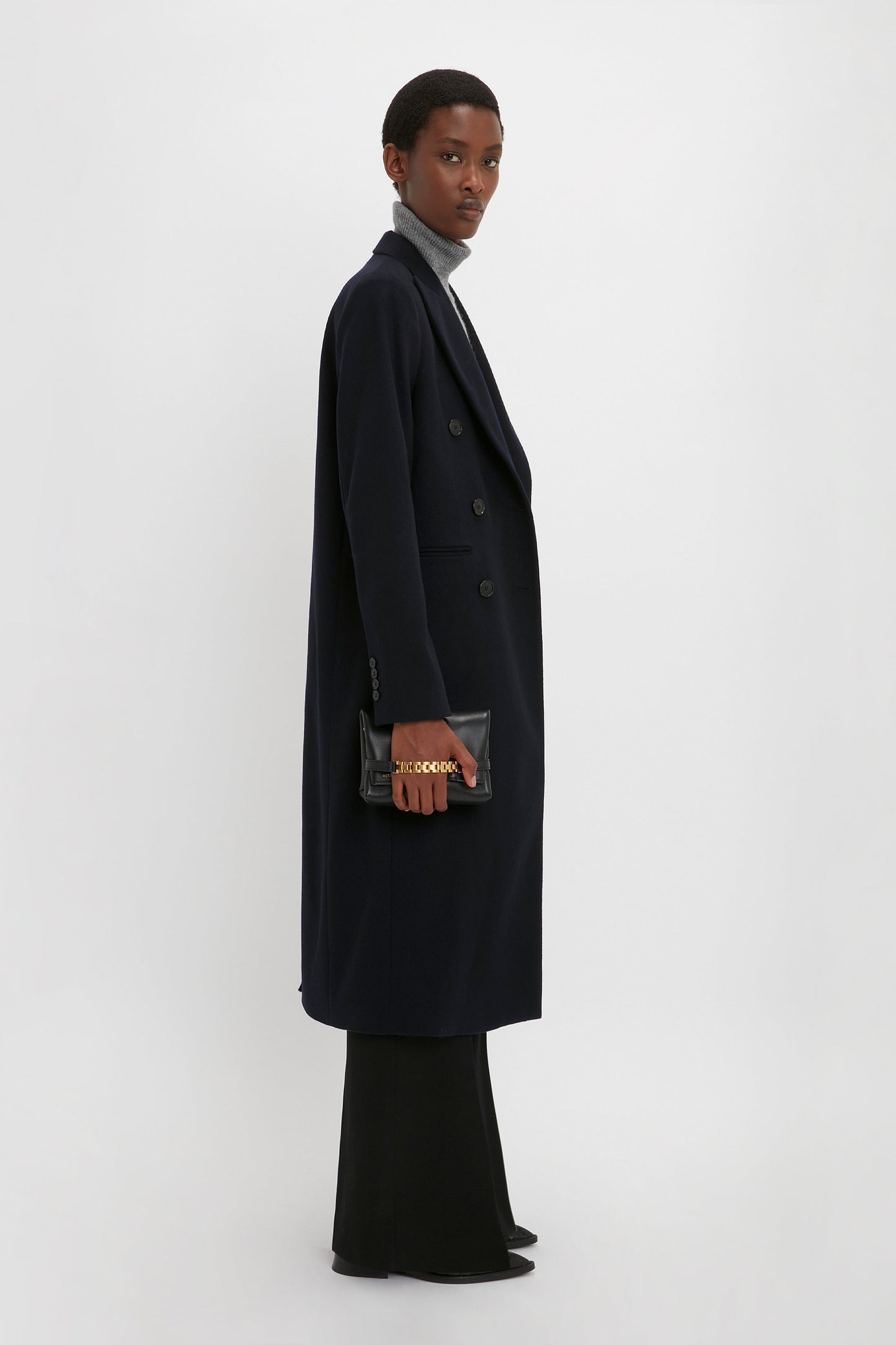 Tailored Slim Coat In Midnight