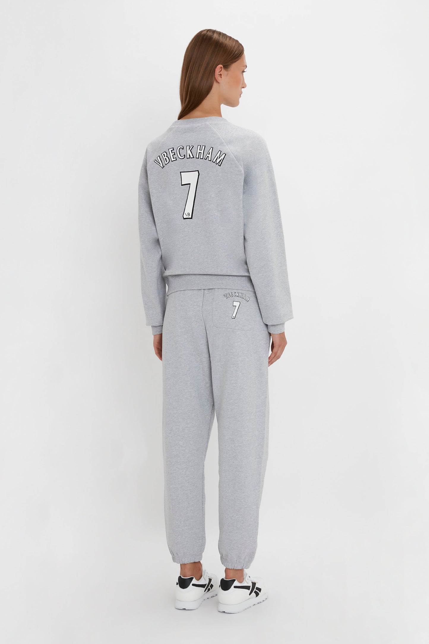 Football Sweatshirt In Grey Marl