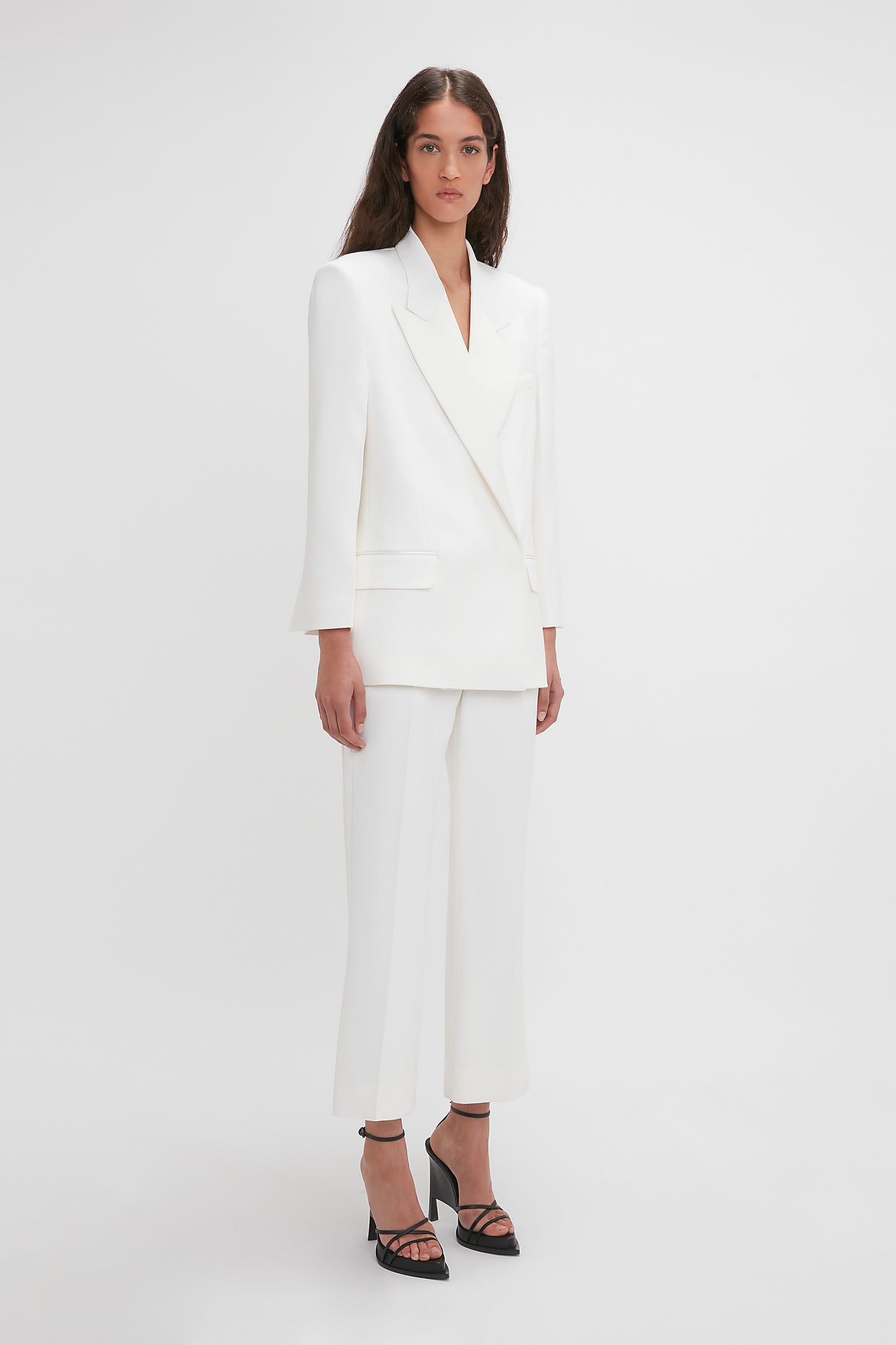 Exclusive Double Breasted Tuxedo Jacket In Ivory