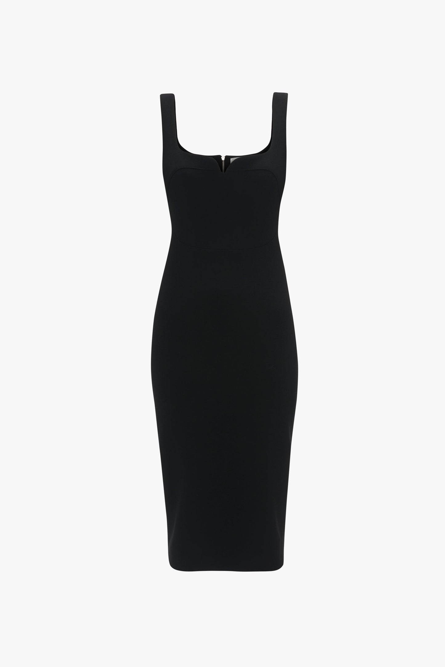 Sleeveless Fitted T-Shirt Dress In Black