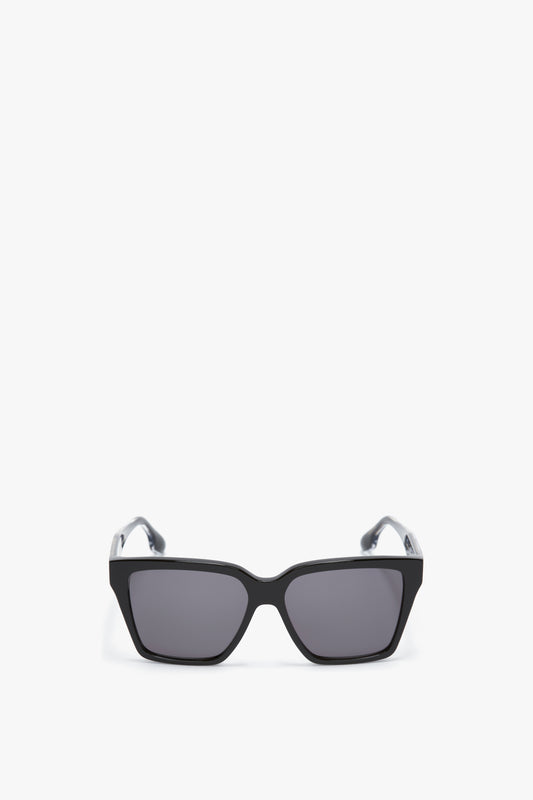 Soft Square Frame Sunglasses In Black