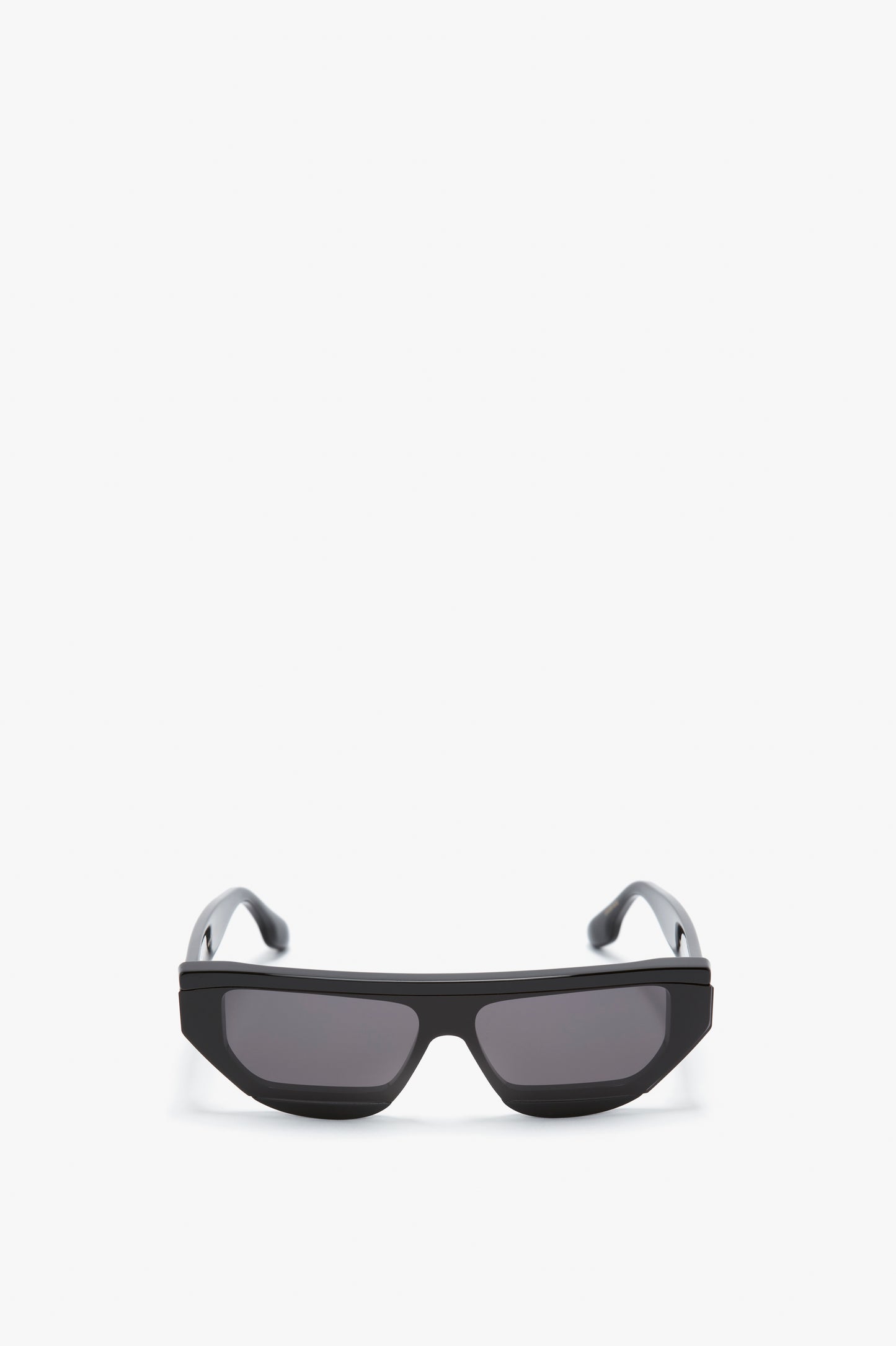 Layered Lens Visor Sunglasses In Black