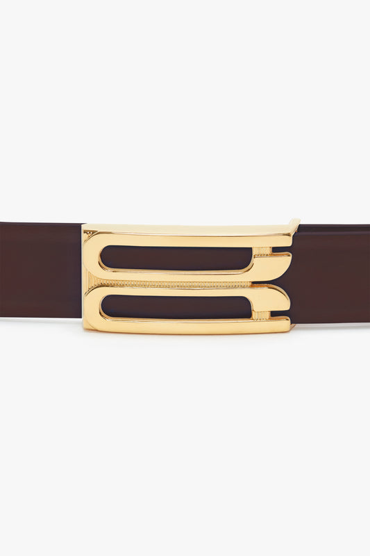 Exclusive Frame Belt In Burgundy Leather
