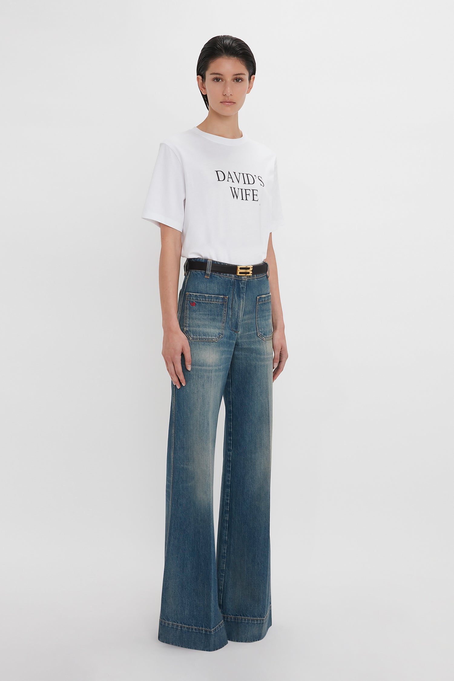 Alina High Waisted Jean In Indigrey Wash Designer Jeans