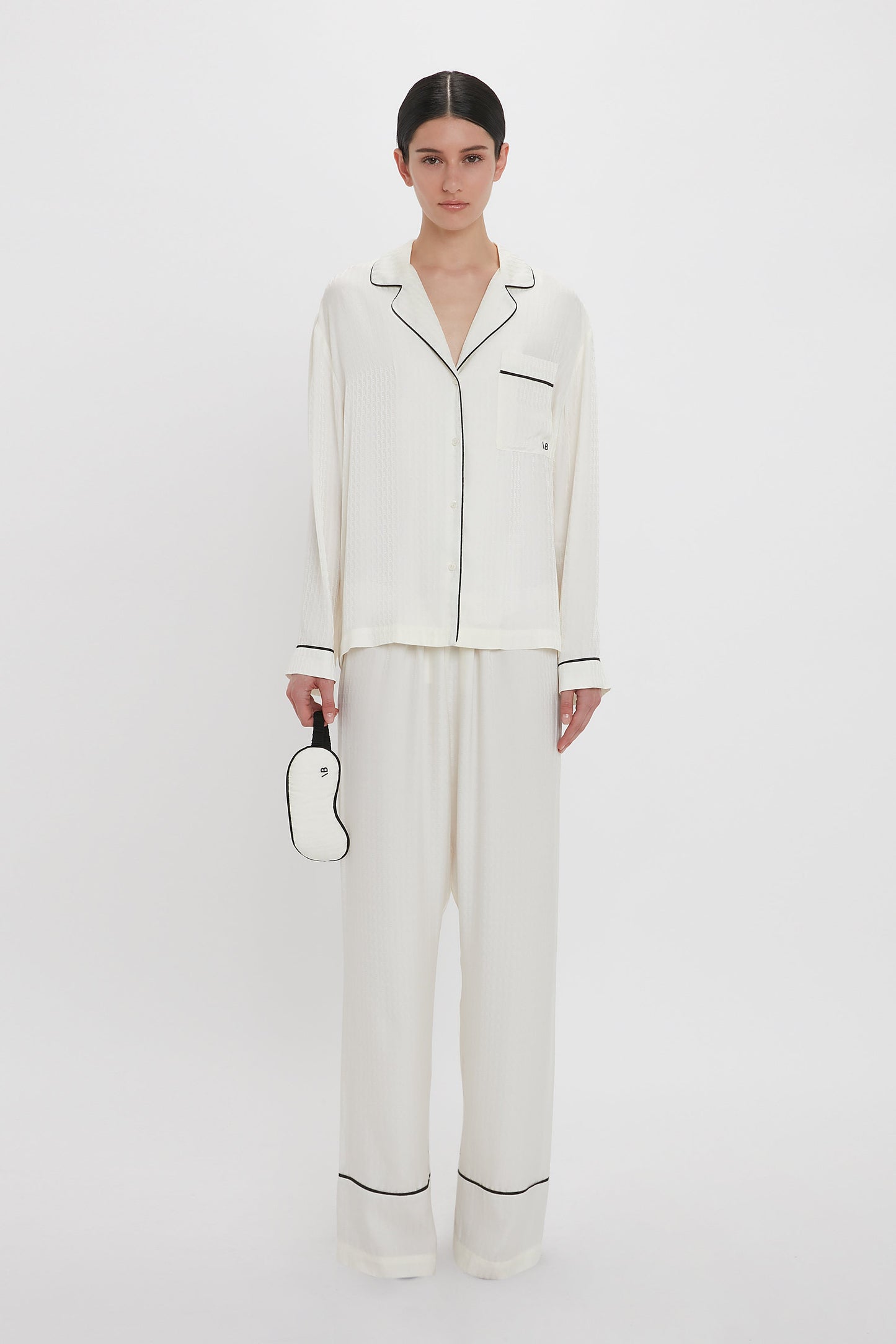 VB Monogram Pyjama Sleep Set In Ivory