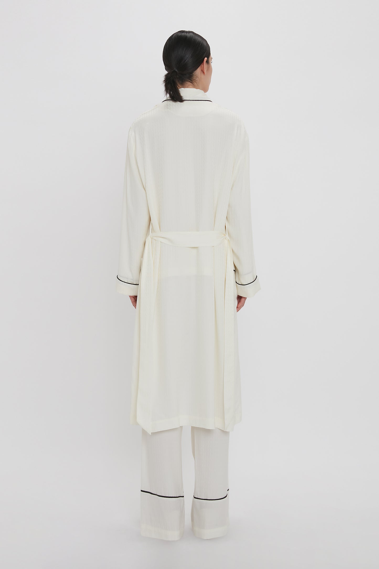 Pyjama Robe In Ivory Monogram