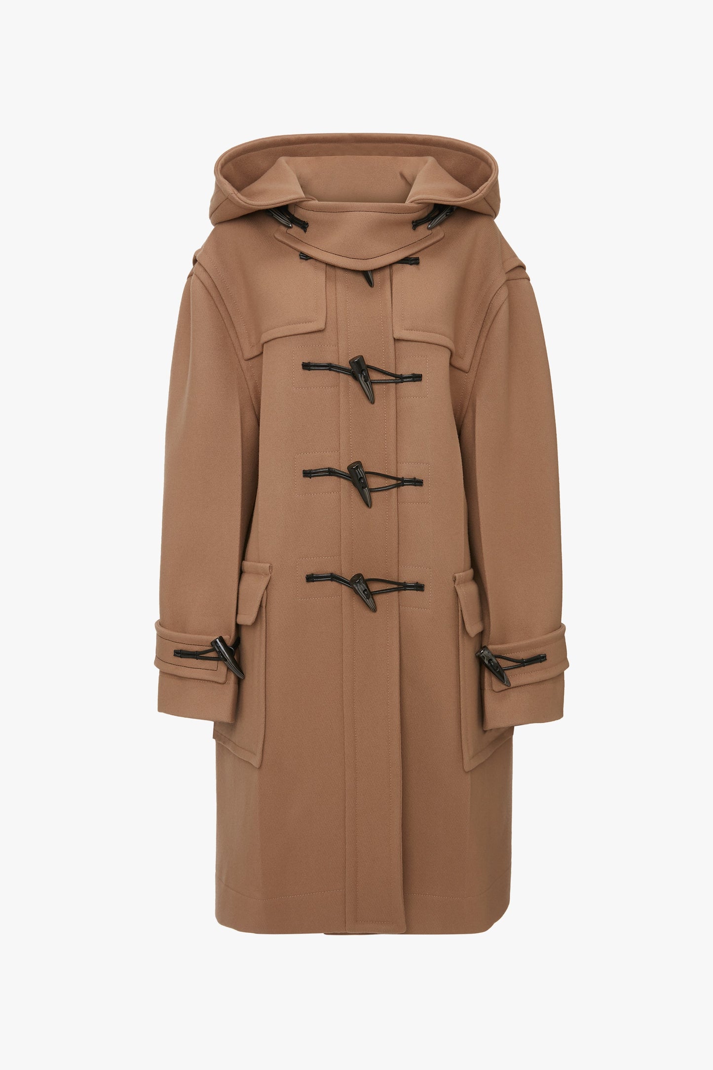 Oversized Duffle Coat In Camel Victoria Beckham