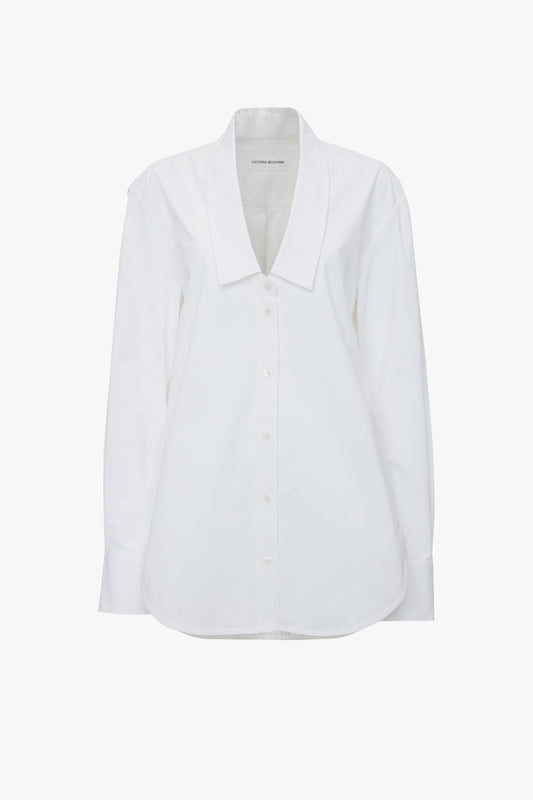 Exaggerated Collar Shirt In White