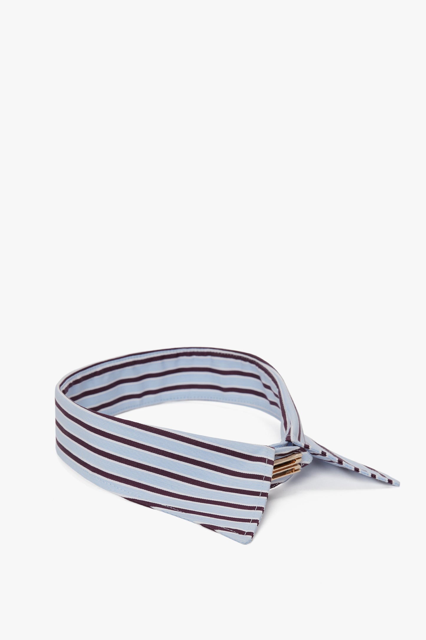 Exclusive Mini Starched Collar In Pale Blue-Burgundy