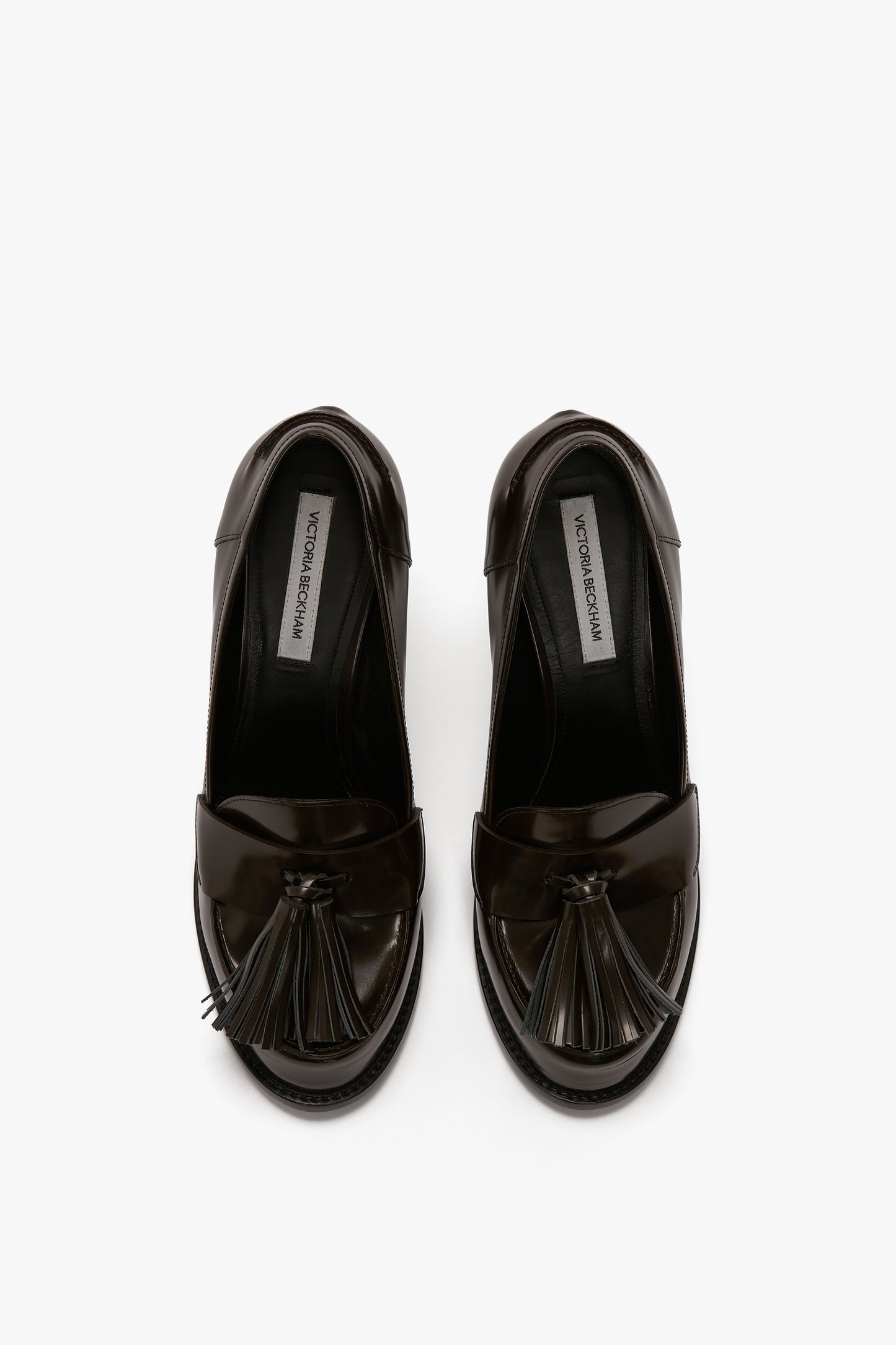 High Heeled Loafer With Toggles In Coffee Liqueur Leather