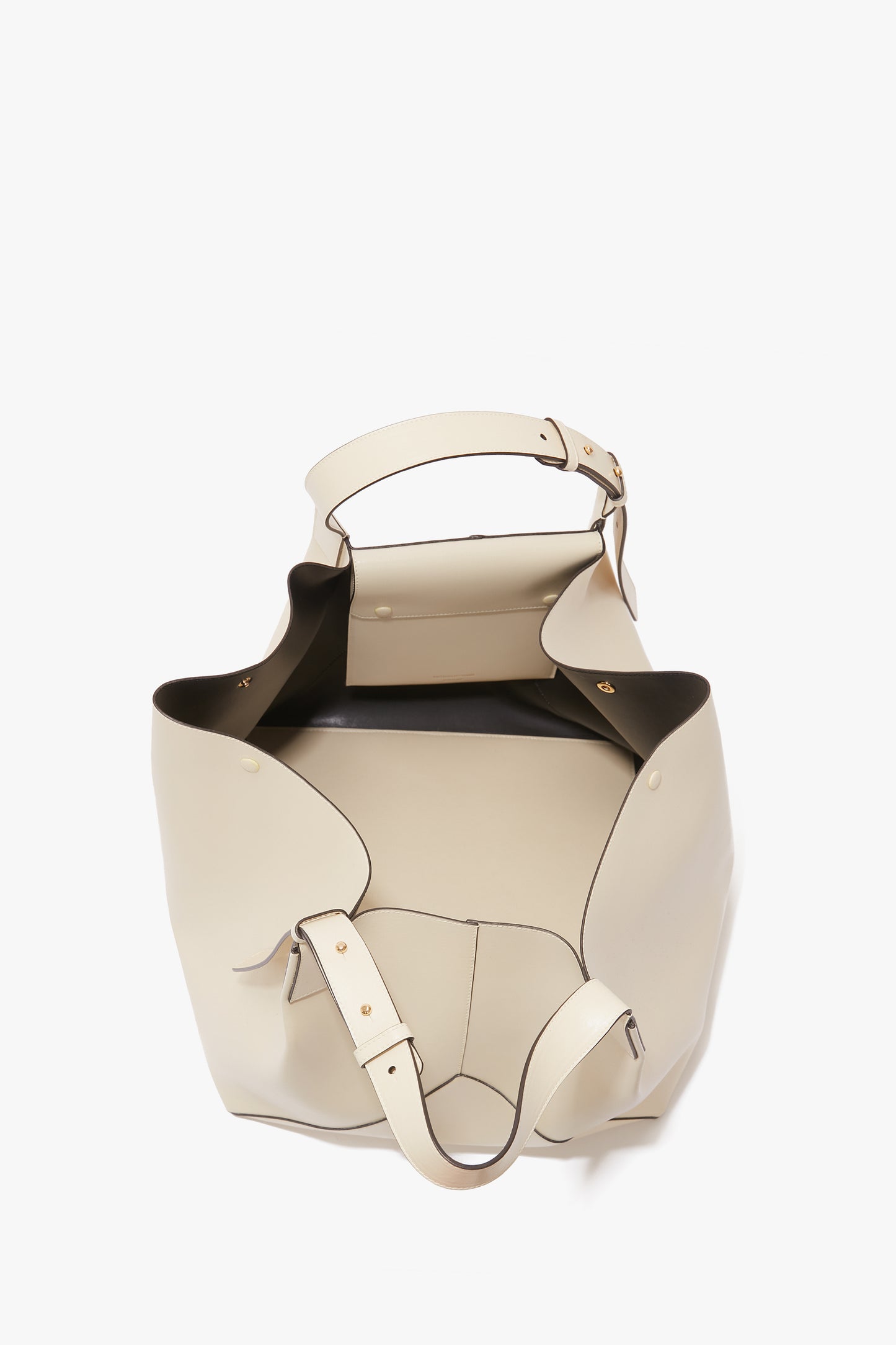 W11 Medium Tote Bag in Ivory Leather