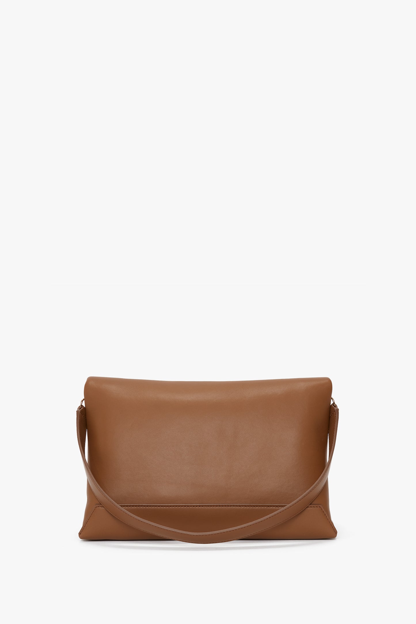 Chain Pouch Bag With Strap In Tobacco Leather
