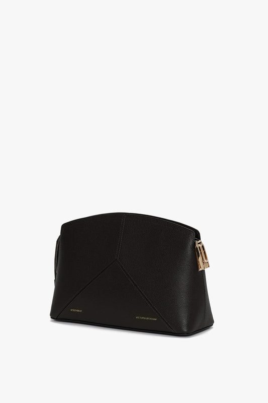 Victoria Clutch Bag In Black Grained Leather