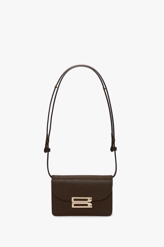 Nano Dorian Bag In Khaki Grained Leather