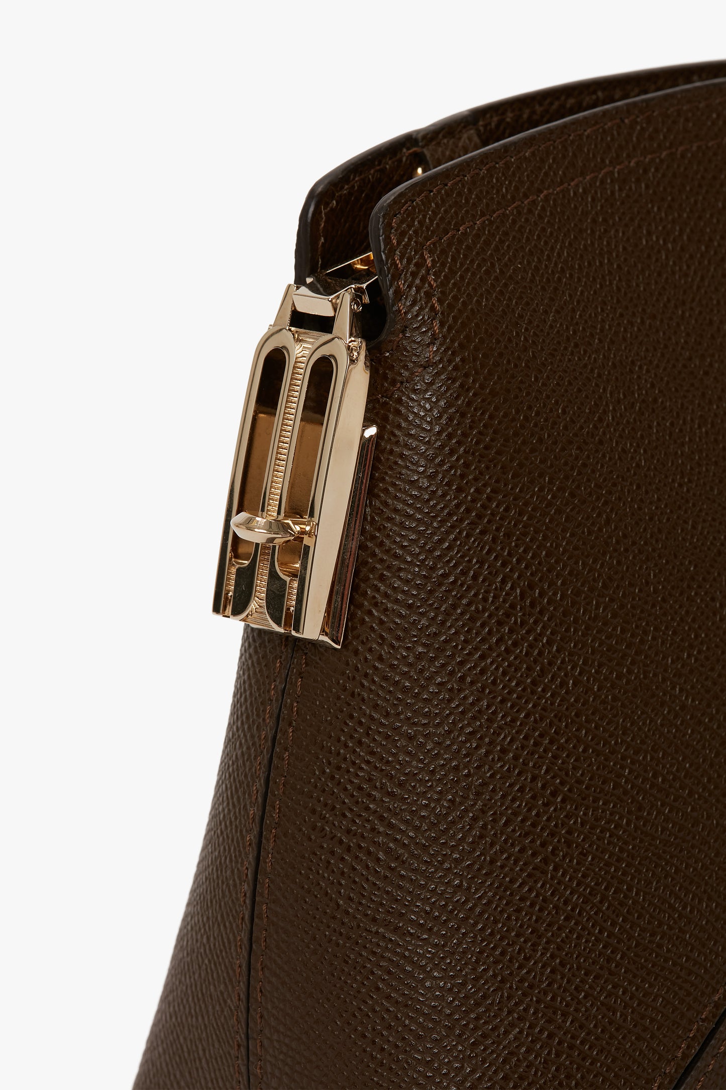 Victoria Crossbody Bag In Khaki Grained Leather