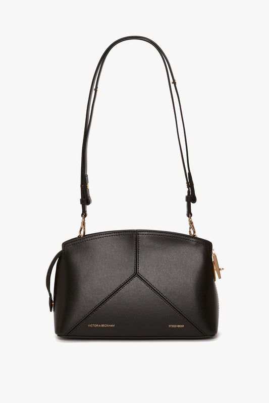 Victoria Crossbody Bag In Black Grained Leather