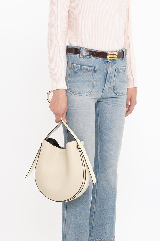 Medium Dia Hobo bag In Ivory